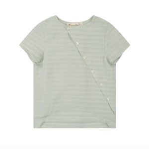 Teela Nyc Curved Linen-Blend Shirt